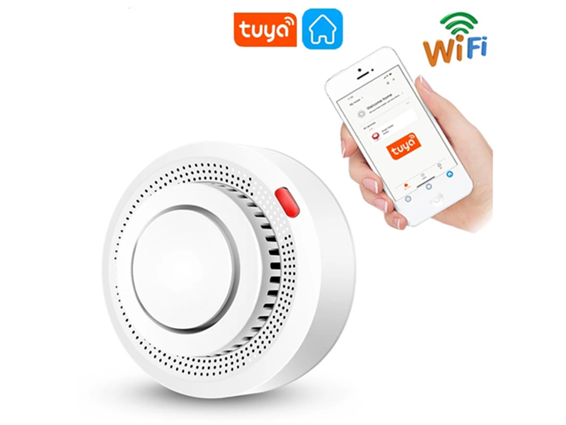 Tuya WiFi Smoke Alarm Fire Protection Smoke Detector Smokehouse Combination Fire Alarm Home Security System 