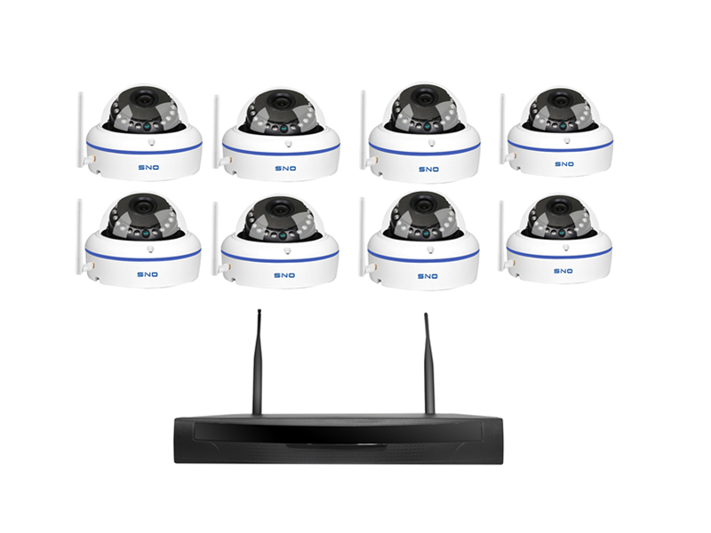 SNO P2P NVR KIT 1080p 2.0 mp wifi IP Camera CCTV 8CH Nvr Kit Wireless Wifi Cameras SNO-D603SPK