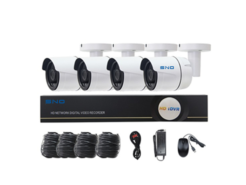 SNO 1080P POE IP Camera Outdoor Security CCTV System 4CH Bullet POE NVR Surveillance Kit SNO-IP7022PF