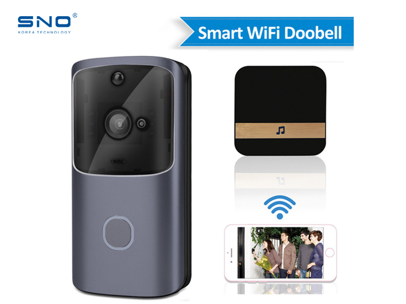 SNO WIFI DoorBell Video Doorbell 720P IP Security Intercom Wireless Camera Motion Detection Alarm Audio Talk Waterproof SD Card SNO-M10