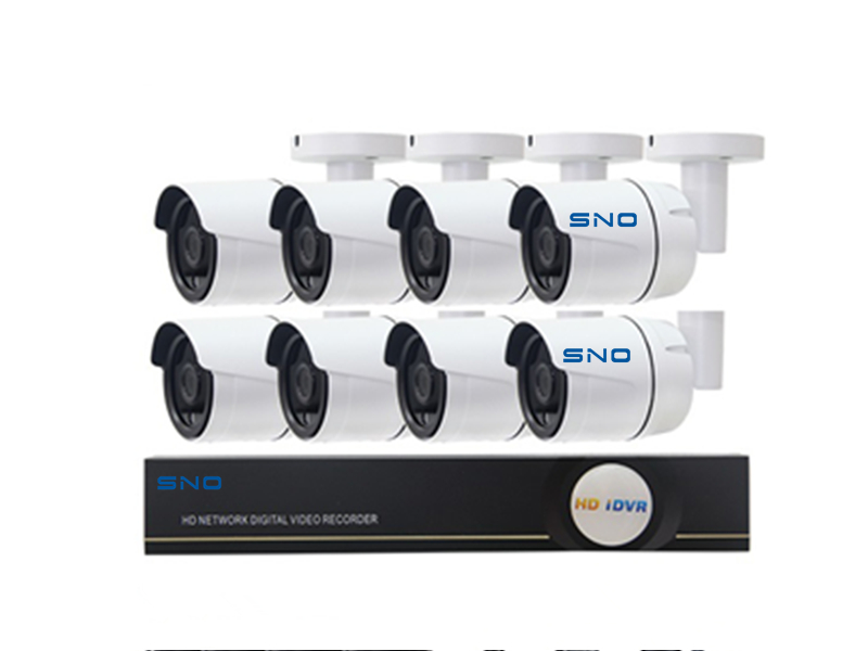 SNO 8CH Waterproof cctv nvr kit 3mp poe camera SNO-IP7022SK