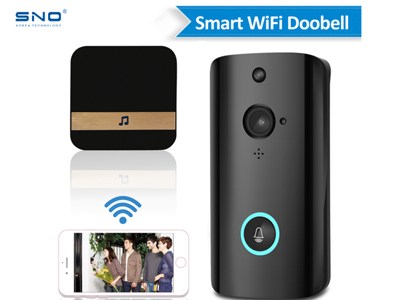 SNO Wireless WiFi Video Doorbell Camera IP 720P Ring Door Bell Video Intercom Two Way Audio APP Control Infrared Night Vision SNO-M9