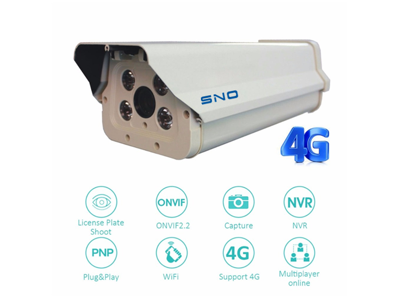 SNO 2MP 1080P 3G/4G SIM Card Outdoor Wireless Onvif LPR IP Camera Night Vision Wifi Security Bullet Car Licence Plate Camera SNO-Q4V-4G-20