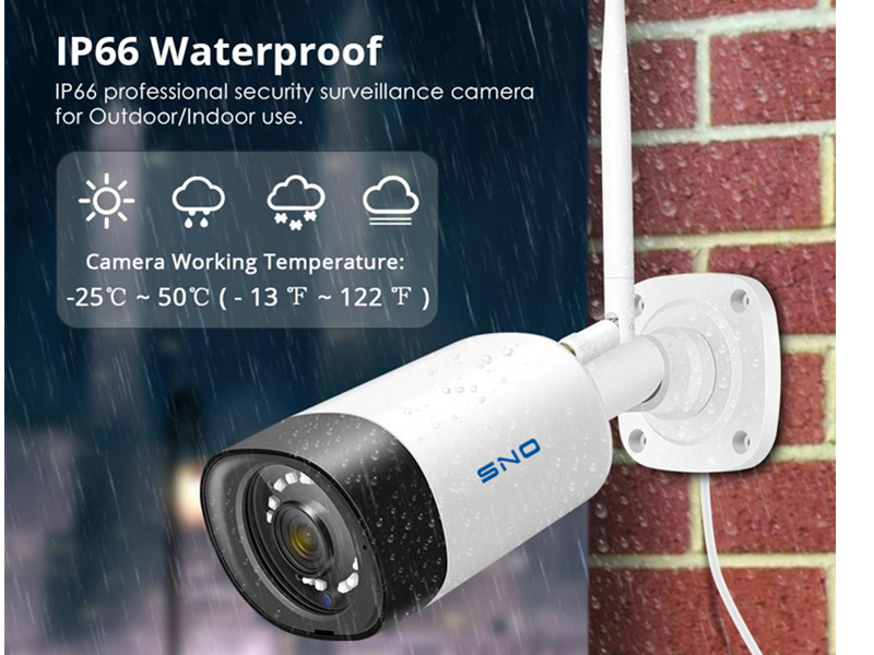 SNO 5MP HD Outdoor WIFI IP Camera waterproof Security Surveillance System Voice intercom Wireless Video Surveillance Camera SNO-B72-50  