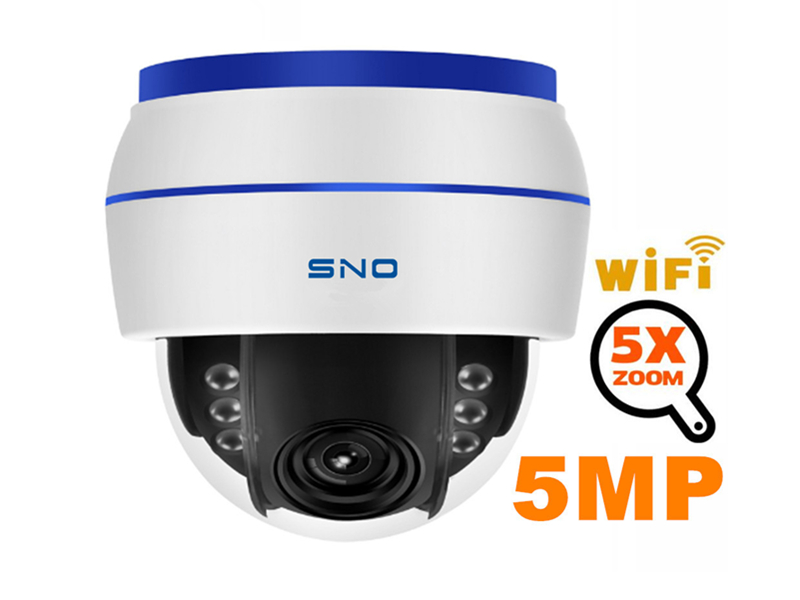 SNO H.265 Wifi IP Camera 5MP 5X Zoom Audio Recording CCTV Camera Night Vision Security Video Surveillance ONVIF P2P SNO-D61W-50