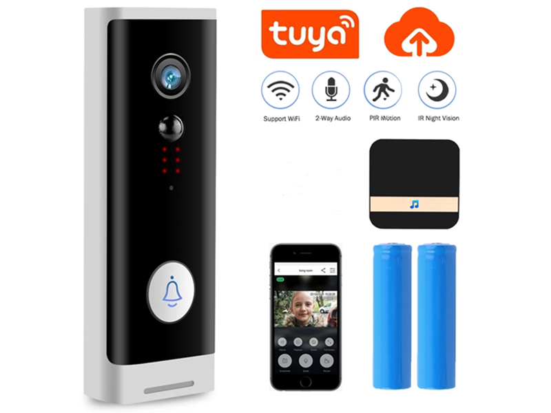 SNO Tuya APP 2MP Doorbell Camera WIFI Security CCTV Camera Mini Wireless Smart Home Door Bell Camera 1080P Doorbell IR Night Vision