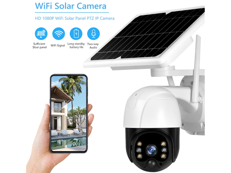 SNO Solar Panel Camera Wifi Version PTZ 3.0MP Outdoor Security Icsee Wireless Monitor Waterproof CCTV Smart Home Surveillance