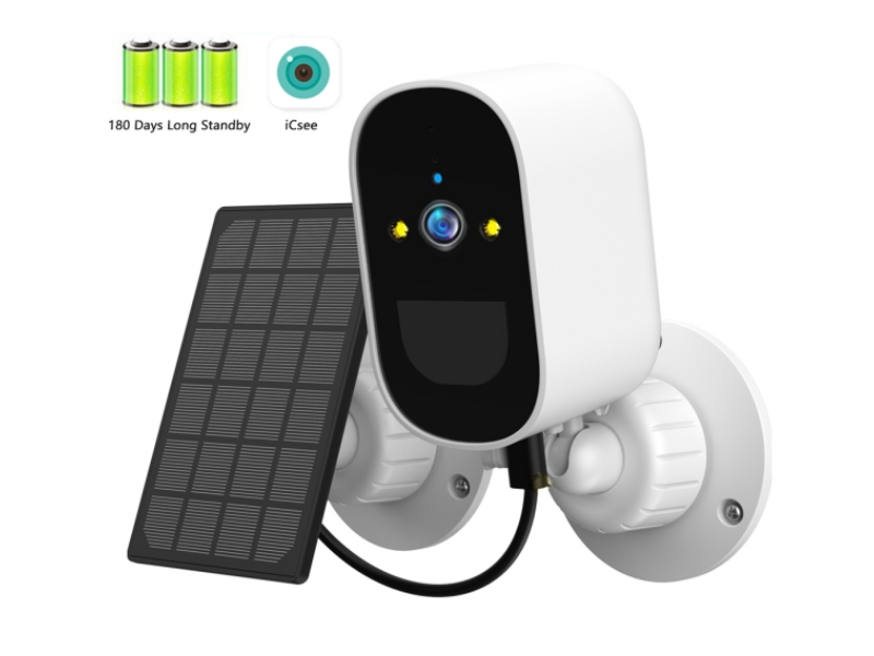 SNO WiFi Camera Outdoor Solar Built-in Battery Wireless IP Camera PIR Human Detection 4.0MP Video Surveillance Security Camera iCsee