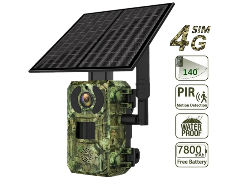 4MP Hunting Trail 4G SIM Solar Camera Hunting Camera Wildlife Tracking Surveillance Infrared Night Vision Wild Cameras Photo