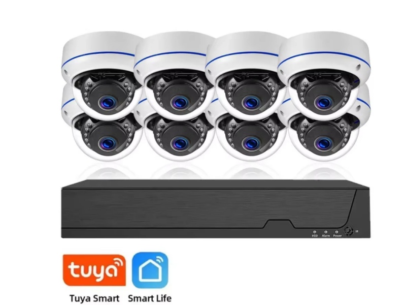 4K 8MP Security Kit 8CH POE NVR Outdoor Audio Record Human Detection Dome IP Camera Video Surveillance Smart Life System