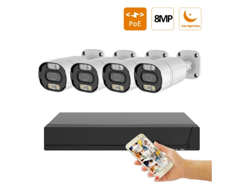 Smart Life Home 4K Ultra HD H.265 Security Camera POE System 8MP Outdoor Day Night Vision Video Surveillance NVR Kit With TUYA