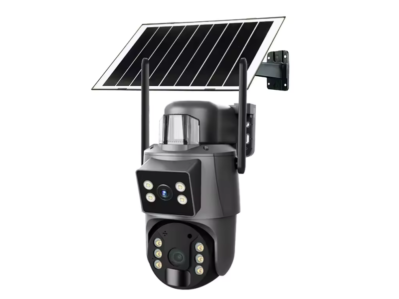SNOSECURE OEM Customized 6MP Dual Lens Ubox Battery Powered Solar 4G Sim Card Security System Wireless Outdoor IP PTZ WIFI Solar Camera