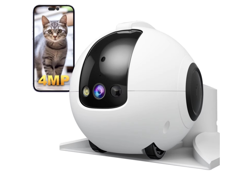 Pet Surveillance Camera 4MP 360° Robot Camera Bidirectional Dialogue Motion Detection kid Pet Camera for Dog Cat kid Elderly