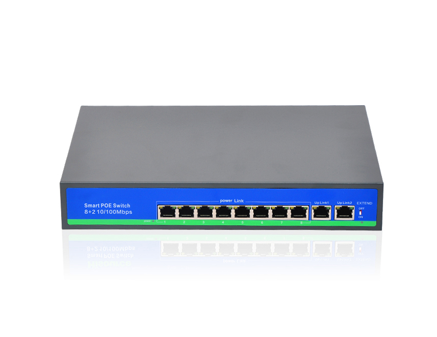 SNO 8POE+2FE  250m 10 port POE Switch SNO-F0820FBL