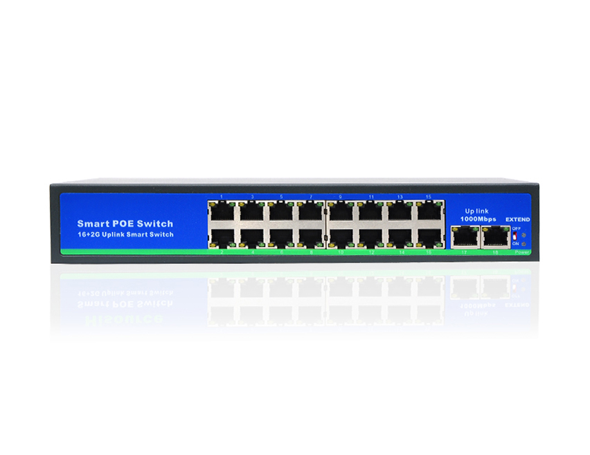 SNO 16+2 port gigabit 250m Long Distance PoE Switch SNO-F1620GBL